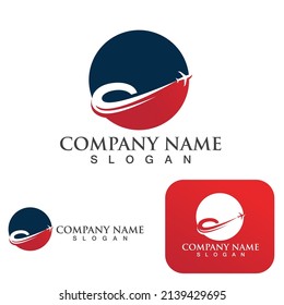 Airplane flight logo  icon Template vector illustration design