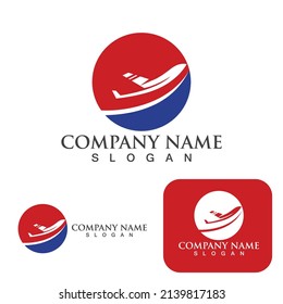 Icono de logotipo de vuelo de avión Modelo de ilustración de vector