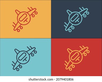 Airplane Flight Logo Template, Simple Flat Icon Of flight,airplane,jet