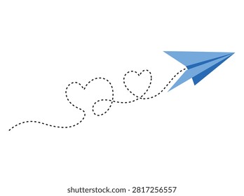 Airplane flight Route Destination Line Paper