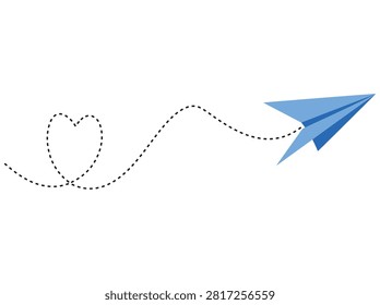 Airplane flight Route Destination Line Paper