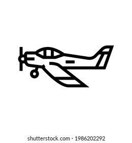vector de icono de línea de escuela de vuelo de avión. señal de la escuela de vuelo de un avión. símbolo de contorno aislado ilustración negra