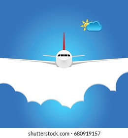 airplane flight speed illustration in colorful