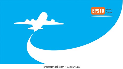 airplane flight tickets air fly cloud sky blue travel blank