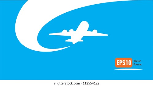 airplane flight tickets air fly cloud sky blue travel blank