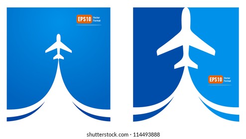 airplane flight tickets air fly cloud sky blue travel background takeoff