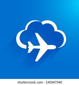 airplane flight tickets air fly travel takeoff cloud blue element