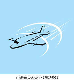 airplane flight tickets air fly travel silhouette element