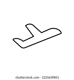 Airplane flight tickets air fly travel takeoff silhouette element. Plane symbol. Travel icon. Flat design.