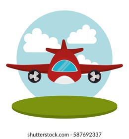 airplane flight transport icon