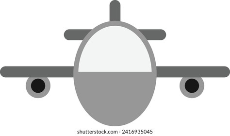 Airplane Flight Transportation Icon VEctor Flat Illustration