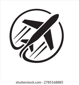Airplane Flight Travel Icon Vector Logo for Aviation Transport Design