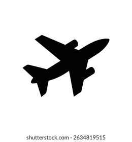 Flugzeug in Flugvektor Silhouette
