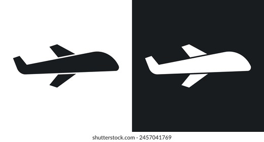 Flugzeug- und flugbezogene Vektorgrafik Icon Kollektion für App