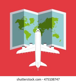 airplane fly isolated icon vector illustration design