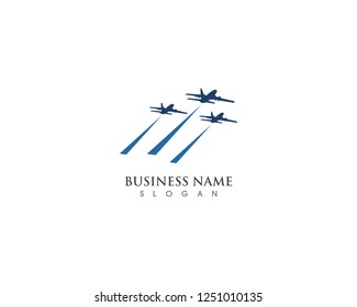 Airplane fly logo and symbol template