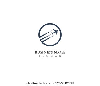 Airplane fly logo and symbol template