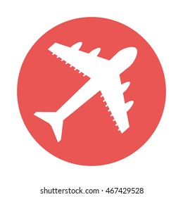 airplane fly silhouette icon vector illustration, eps10