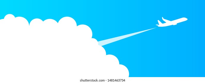 Airplane fly in the sky – stock vector
