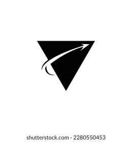 Logotipo vectorial del triángulo de vuelo del avión