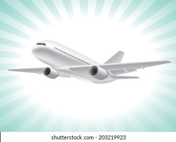 Airplane flying