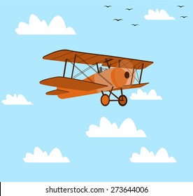 Airplane flying background