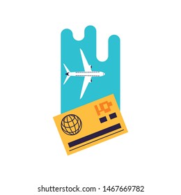 airplane flying with credit card