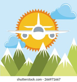 airplane flying design, vector illustration eps10 graphic 