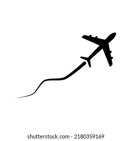 Airplane flying icon. Plane sign. Vector illustration isolated on white.