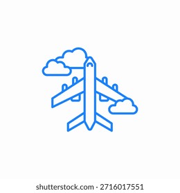 Flugzeug fliegen Symbol Vorzeichen Vektor