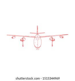 Airplane Flying Icon vector symbol icon. Flying an airplane trip