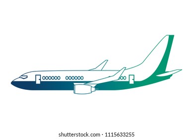airplane flying isolated icon
