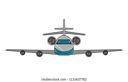airplane flying isolated icon