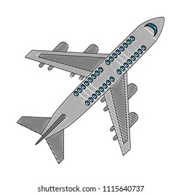 airplane flying isolated icon