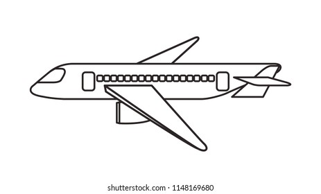 airplane flying isolated icon