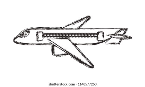airplane flying isolated icon
