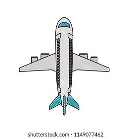 airplane flying isolated icon