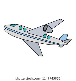 airplane flying isolated icon