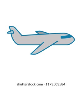 airplane flying isolated icon