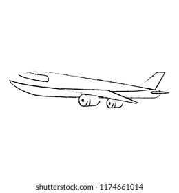 airplane flying isolated icon