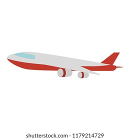 airplane flying isolated icon