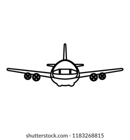 airplane flying isolated icon