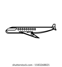 airplane flying isolated icon