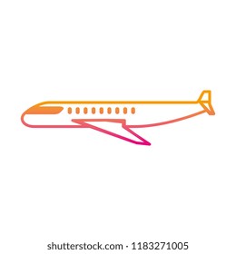 airplane flying isolated icon