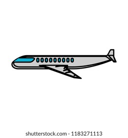 airplane flying isolated icon