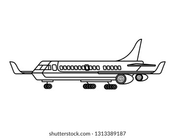 airplane flying isolated icon