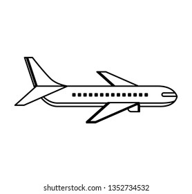 airplane flying isolated icon