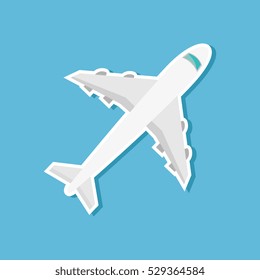 airplane flying isolated icon