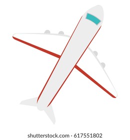 airplane flying isolated icon