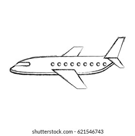 airplane flying isolated icon